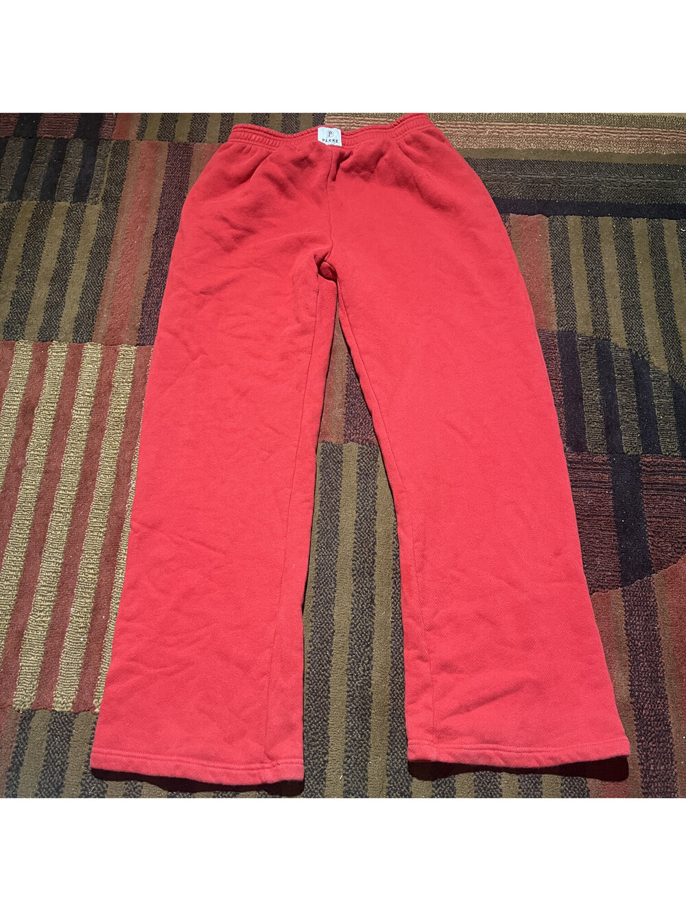Parke Pink Red Straight Leg Sweatpants Size M
